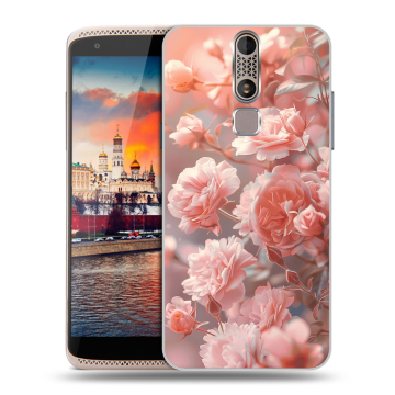 Пластиковый чехол на ZTE Axon Mini с принтом Розовые розы