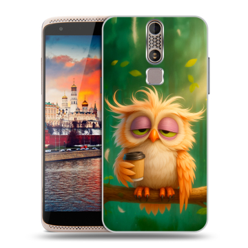 Пластиковый чехол на ZTE Axon Mini с принтом сова Пластиковый чехол на ZTE Axon Mini с принтом сова
