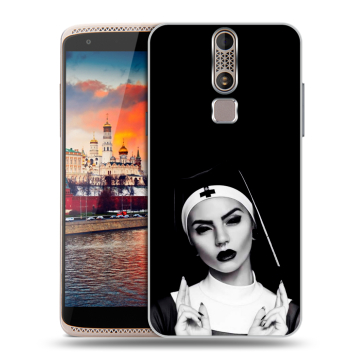 Пластиковый чехол на ZTE Axon Mini с принтом монашка
