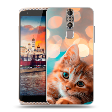 Пластиковый чехол на ZTE Axon Mini с принтом котик