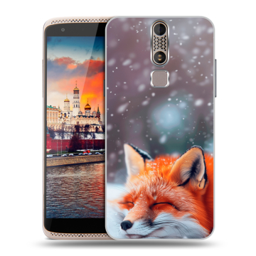 Пластиковый чехол на ZTE Axon Mini с принтом лиса