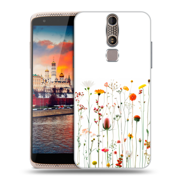 Пластиковый чехол на ZTE Axon Mini с принтом цветы