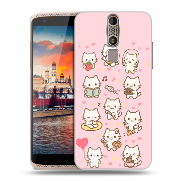 Пластиковый чехол на ZTE Axon Mini с принтом Hello Kitty Хелоу Кити
