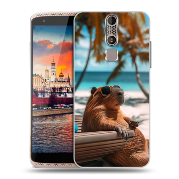 Пластиковый чехол на ZTE Axon Mini с принтом Капибара Пластиковый чехол на ZTE Axon Mini с принтом Капибара