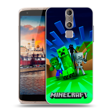 Пластиковый чехол на ZTE Axon Mini с принтом Майнкрафт Пластиковый чехол на ZTE Axon Mini с принтом Майнкрафт