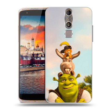 Пластиковый чехол на ZTE Axon Mini с принтом Шрек Shrek