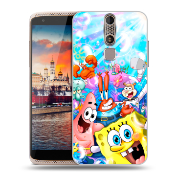 Пластиковый чехол на ZTE Axon Mini с принтом спанчбоб спанч боб Пластиковый чехол на ZTE Axon Mini с принтом спанчбоб спанч боб