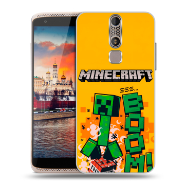 Пластиковый чехол на ZTE Axon Mini с принтом Майнкрафт Minecraft
