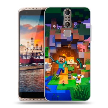 Пластиковый чехол на ZTE Axon Mini с принтом Майнкрафт Minecraft Пластиковый чехол на ZTE Axon Mini с принтом Майнкрафт Minecraft