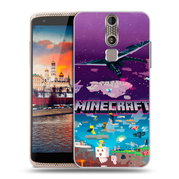 Пластиковый чехол на ZTE Axon Mini с принтом Майнкрафт Minecraft