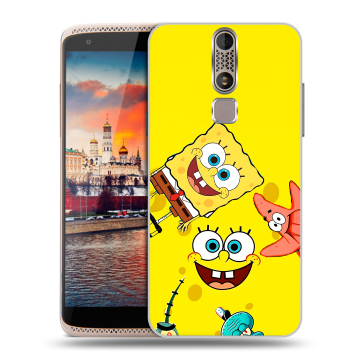 Пластиковый чехол на ZTE Axon Mini с принтом Спанч боб Спанчбоб