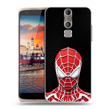 Пластиковый чехол на ZTE Axon Mini с принтом человек паук spiderman