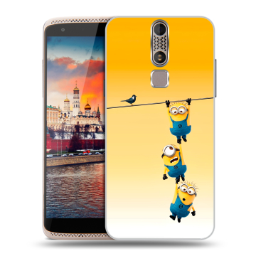 Пластиковый чехол на ZTE Axon Mini с принтом Миньоны