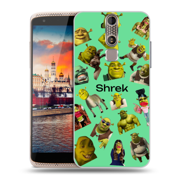Пластиковый чехол на ZTE Axon Mini с принтом Шрек Shrek