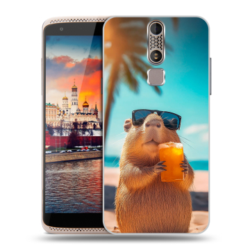 Пластиковый чехол на ZTE Axon Mini с принтом Капибара Пластиковый чехол на ZTE Axon Mini с принтом Капибара