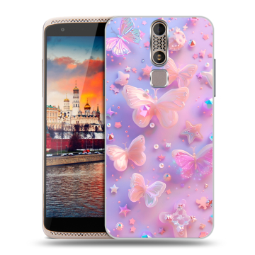 Пластиковый чехол на ZTE Axon Mini с принтом Бабочки Пластиковый чехол на ZTE Axon Mini с принтом Бабочки