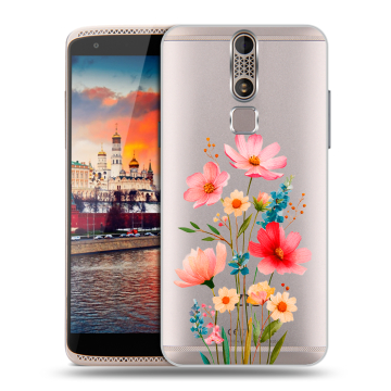 Пластиковый чехол на ZTE Axon Mini с принтом Цветы