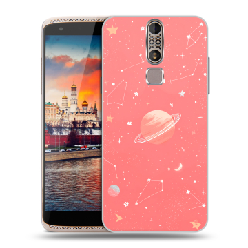 Пластиковый чехол на ZTE Axon Mini с принтом Розовый космос