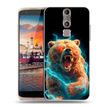 Пластиковый чехол на ZTE Axon Mini с принтом Медведь