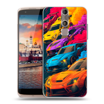 Пластиковый чехол на ZTE Axon Mini с принтом Тачки