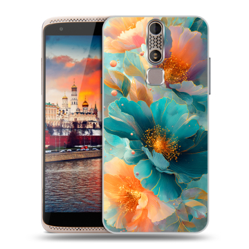 Пластиковый чехол на ZTE Axon Mini с принтом Цветы