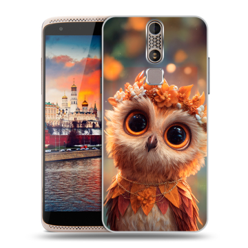 Пластиковый чехол на ZTE Axon Mini с принтом Милая сова