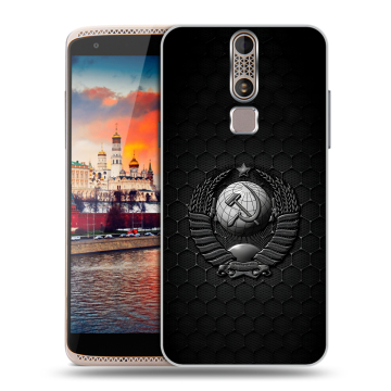 Пластиковый чехол на ZTE Axon Mini с принтом Герб Флаг СССР Пластиковый чехол на ZTE Axon Mini с принтом Герб Флаг СССР