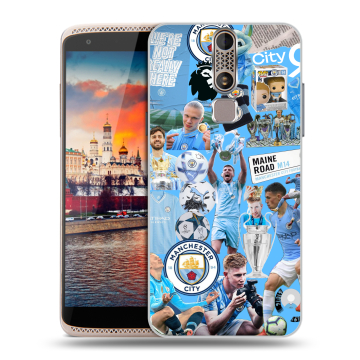 Пластиковый чехол на ZTE Axon Mini с принтом Man City Манчестер Сити