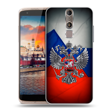 Пластиковый чехол на ZTE Axon Mini с принтом Флаг России Пластиковый чехол на ZTE Axon Mini с принтом Флаг России