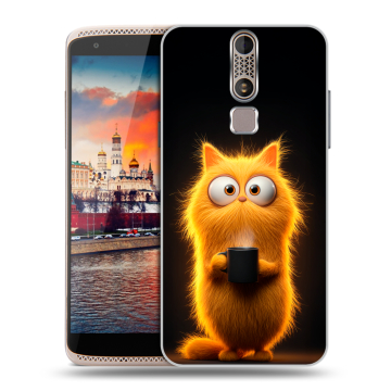 Пластиковый чехол на ZTE Axon Mini с принтом Смешной кот