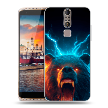 Пластиковый чехол на ZTE Axon Mini с принтом Медведь