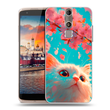 Пластиковый чехол на ZTE Axon Mini с принтом Красивый кот