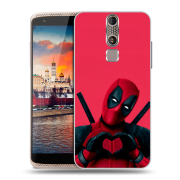 Пластиковый чехол на ZTE Axon Mini с принтом Дедпул Deadpool