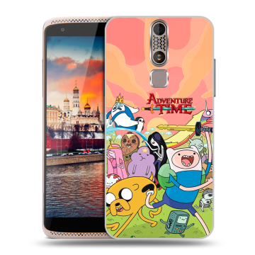 Пластиковый чехол на ZTE Axon Mini с принтом Adventure time Время приключений