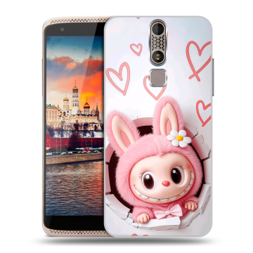 Пластиковый чехол на ZTE Axon Mini с принтом Labubu Лабубу Пластиковый чехол на ZTE Axon Mini с принтом Labubu Лабубу