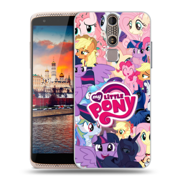 Пластиковый чехол на ZTE Axon Mini с принтом My little pony Дружба чудо