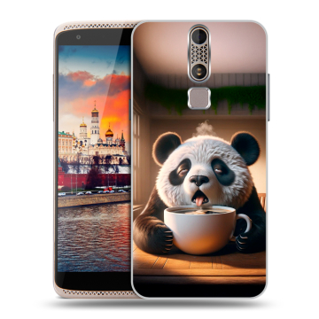 Пластиковый чехол на ZTE Axon Mini с принтом смешная панда
