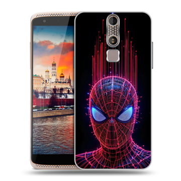 Пластиковый чехол на ZTE Axon Mini с принтом Spiderman Человек паук