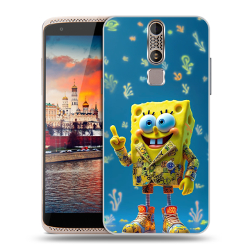 Пластиковый чехол на ZTE Axon Mini с принтом Спанч боб Спанчбоб