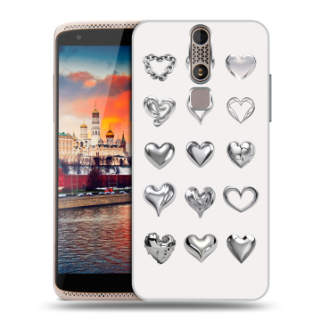 Пластиковый чехол на ZTE Axon Mini с принтом Y2K сердечки