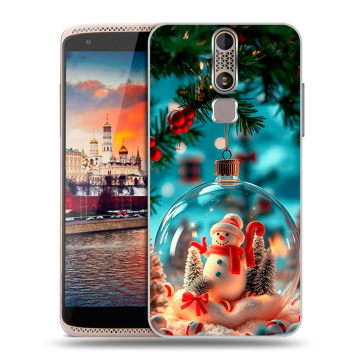 Пластиковый чехол на ZTE Axon Mini с принтом Новый год