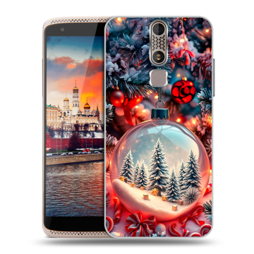Пластиковый чехол на ZTE Axon Mini с принтом Новый год