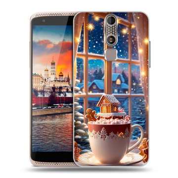 Пластиковый чехол на ZTE Axon Mini с принтом Новый год