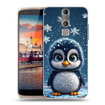 Пластиковый чехол на ZTE Axon Mini с принтом Новый год