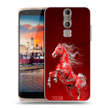 Пластиковый чехол на ZTE Axon Mini с принтом Новый год