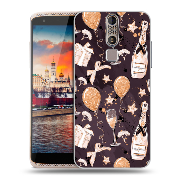 Пластиковый чехол на ZTE Axon Mini с принтом Новый год