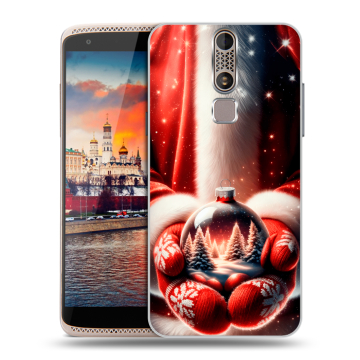 Пластиковый чехол на ZTE Axon Mini с принтом Новый год