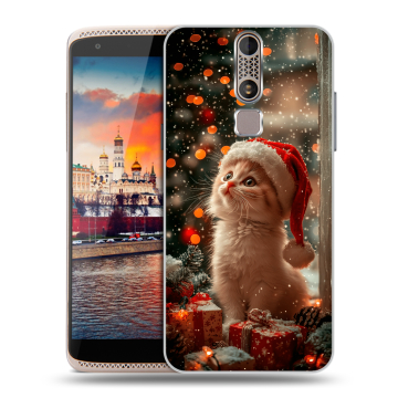 Пластиковый чехол на ZTE Axon Mini с принтом Новый год