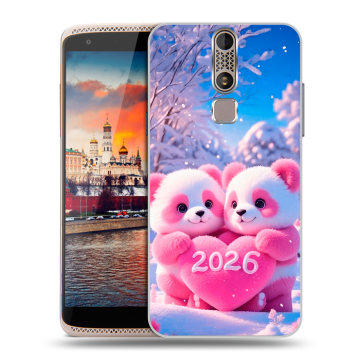 Пластиковый чехол на ZTE Axon Mini с принтом Новый год