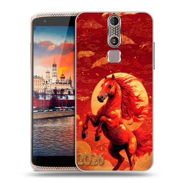 Пластиковый чехол на ZTE Axon Mini с принтом Новый год